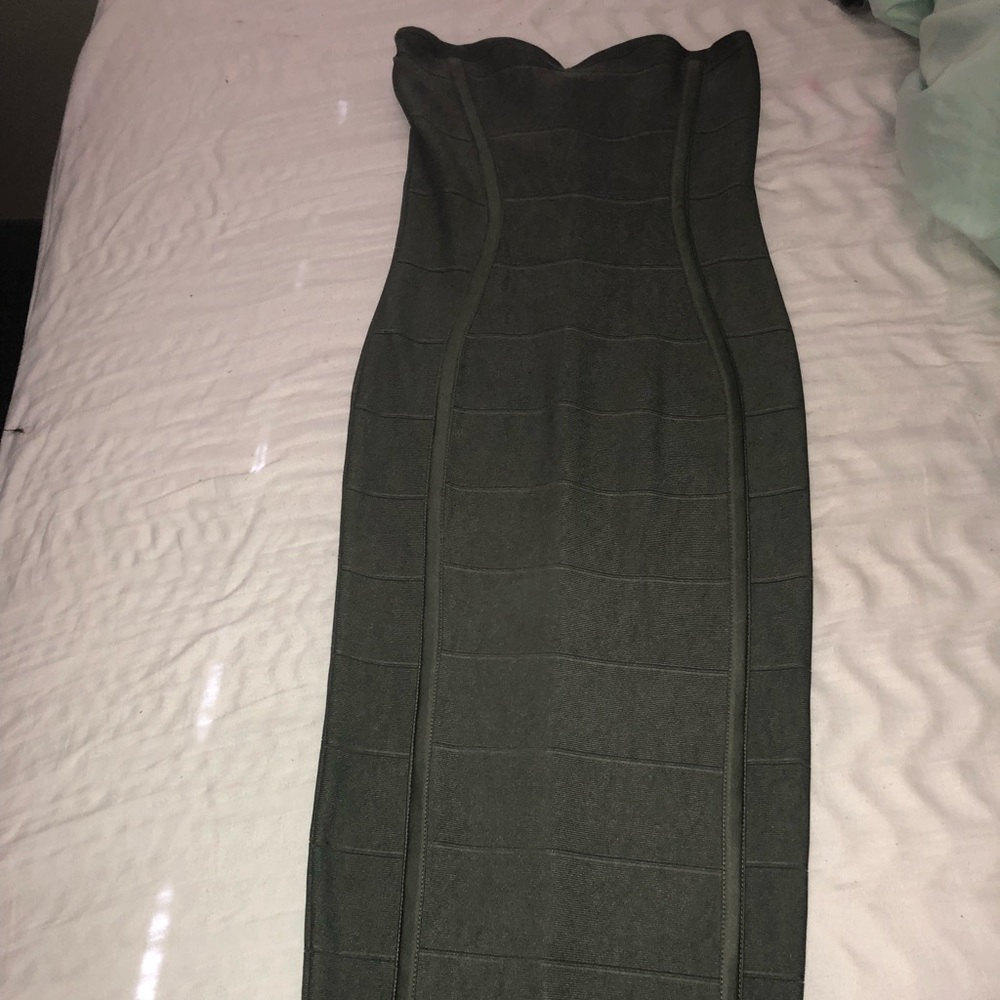 Strapless midi dress